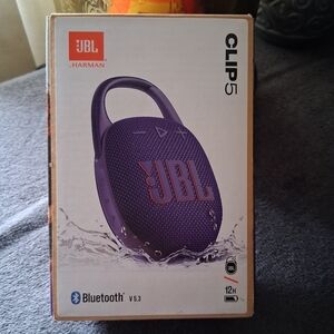 JBL Clip 5 Portable Bluetooth Speaker - Purple